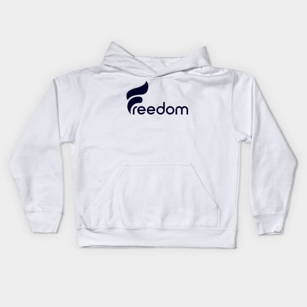 Freedom typo design Kids Hoodie by Choulous79